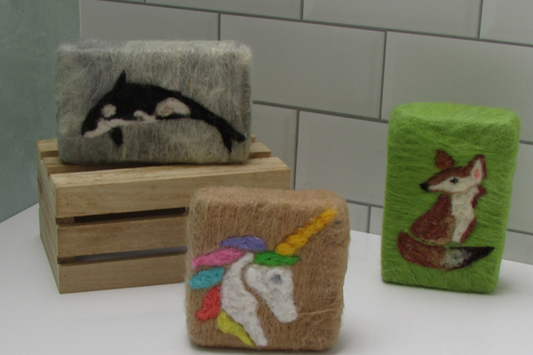 Custom Felted Soap